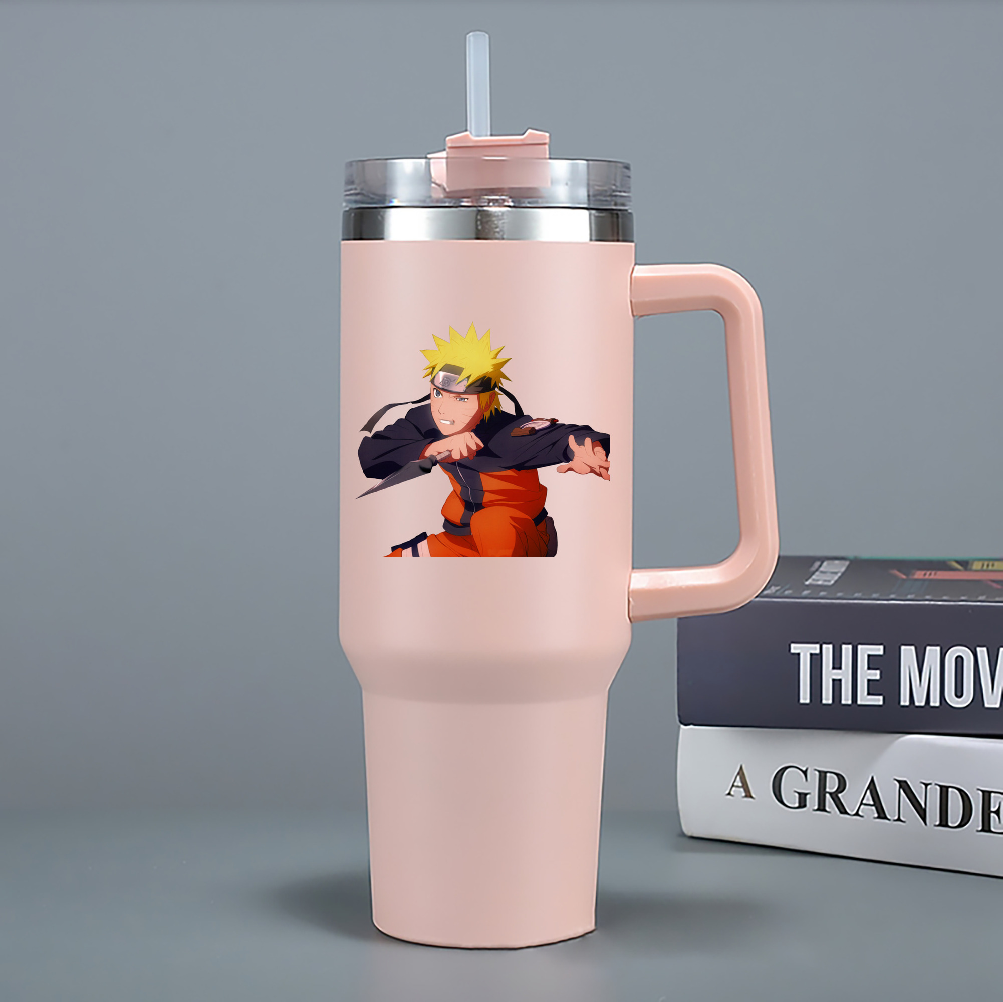 （画像用） NARUTO -ナルト- うずまき ナルト Uzumaki Naruto 1200mL車用タンブラー - クリスタルステッカー（プラスチックストロー付き）